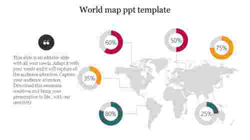 World map ppt template 
